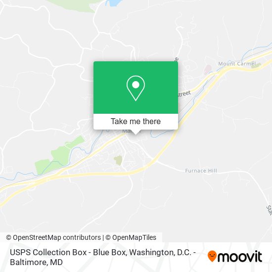 Mapa de USPS Collection Box - Blue Box