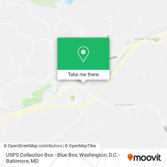 USPS Collection Box - Blue Box map