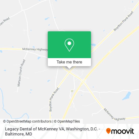 Legacy Dental of McKenney VA map