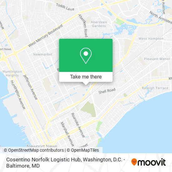 Cosentino Norfolk Logistic Hub map
