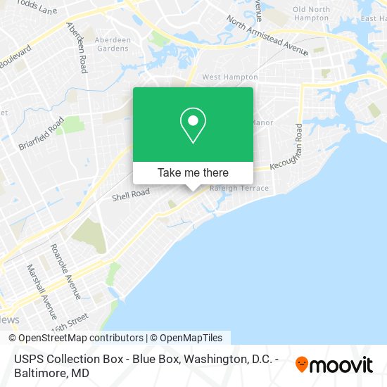 USPS Collection Box - Blue Box map