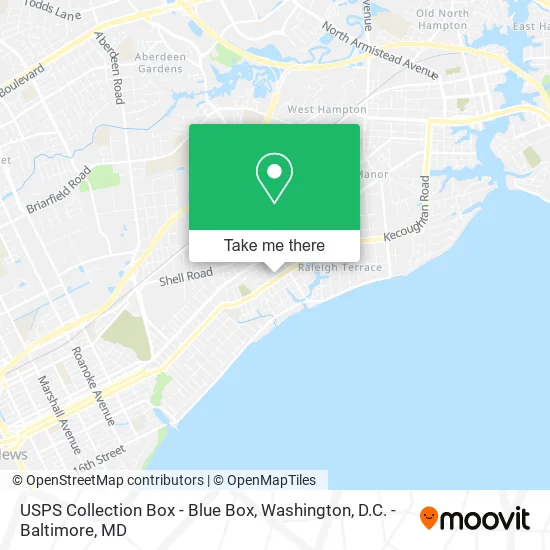 Mapa de USPS Collection Box - Blue Box