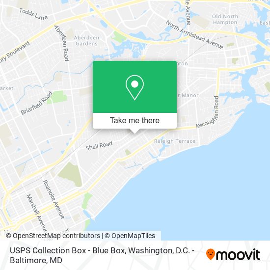 USPS Collection Box - Blue Box map