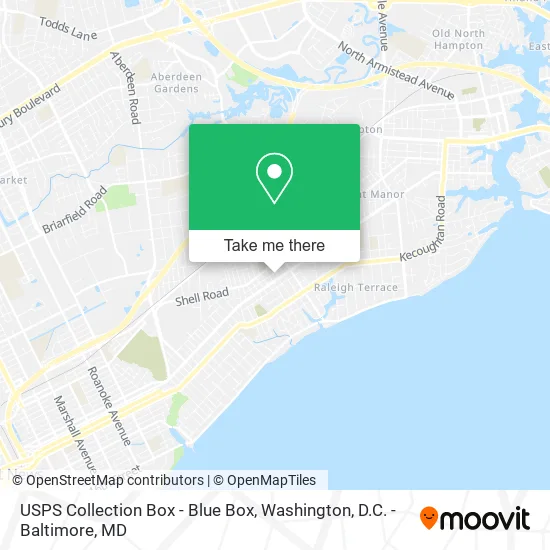 Mapa de USPS Collection Box - Blue Box