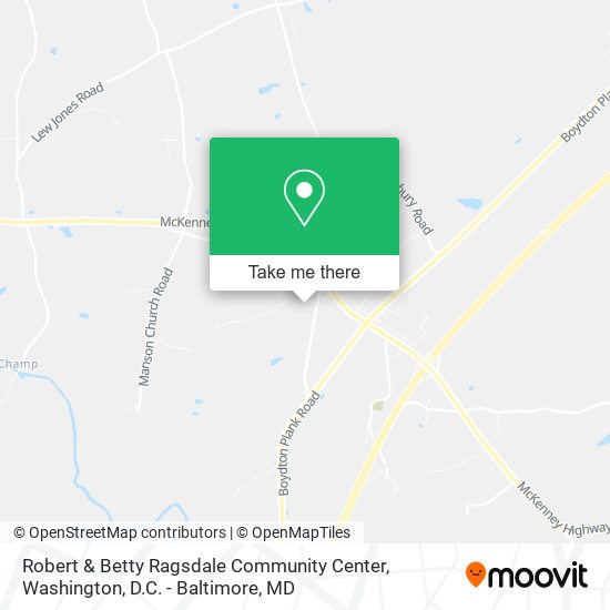 Robert & Betty Ragsdale Community Center map