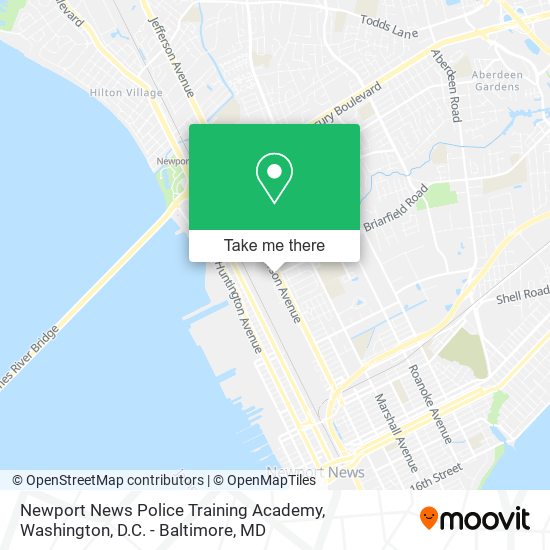 Newport News Police Training Academy map