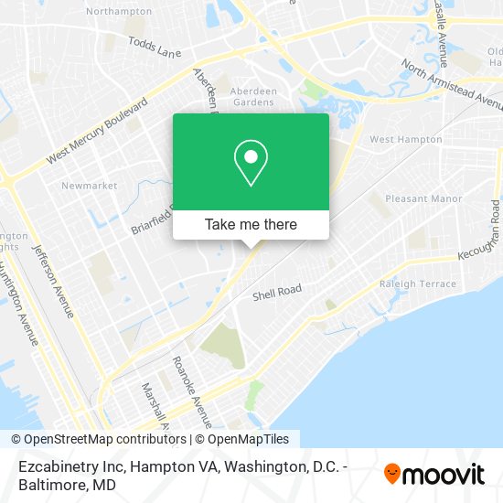 Mapa de Ezcabinetry Inc, Hampton VA