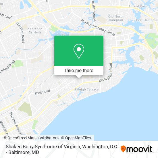 Shaken Baby Syndrome of Virginia map