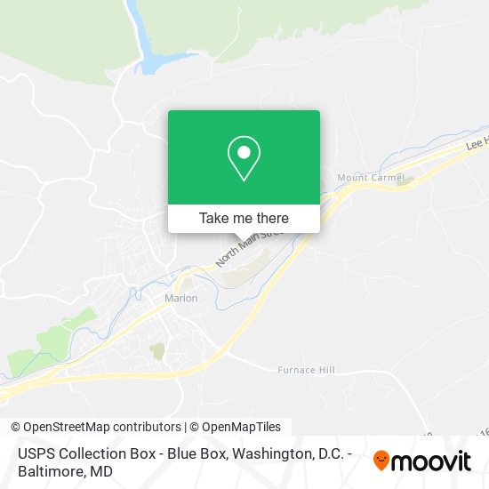 USPS Collection Box - Blue Box map