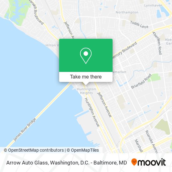 Mapa de Arrow Auto Glass