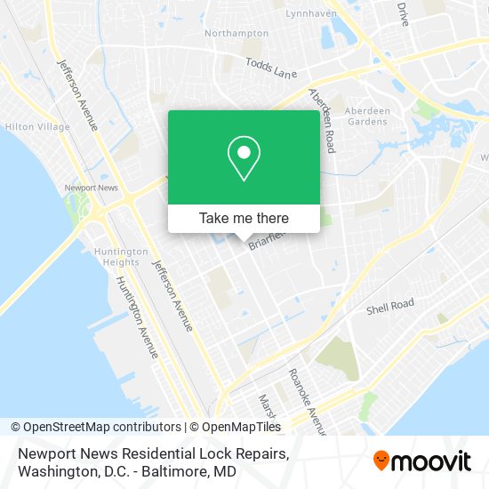 Mapa de Newport News Residential Lock Repairs