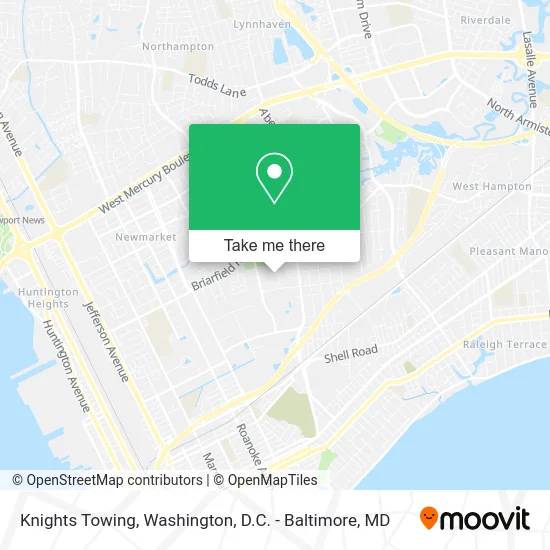 Knights Towing map