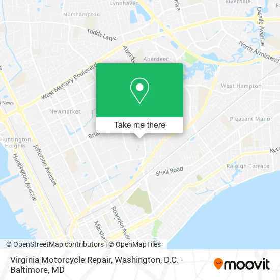 Virginia Motorcycle Repair map