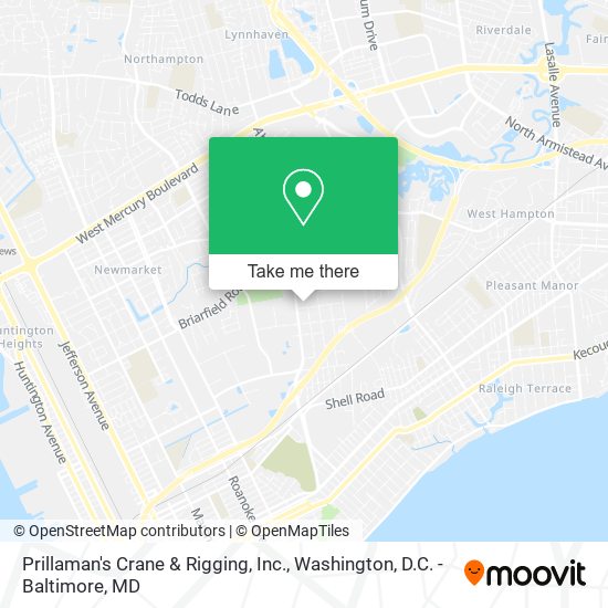 Mapa de Prillaman's Crane & Rigging, Inc.