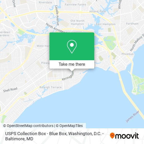 USPS Collection Box - Blue Box map