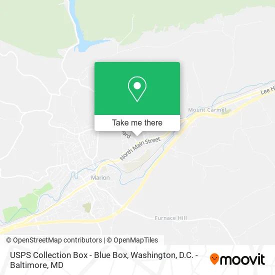USPS Collection Box - Blue Box map