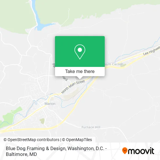 Blue Dog Framing & Design map