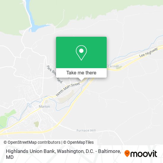 Highlands Union Bank map