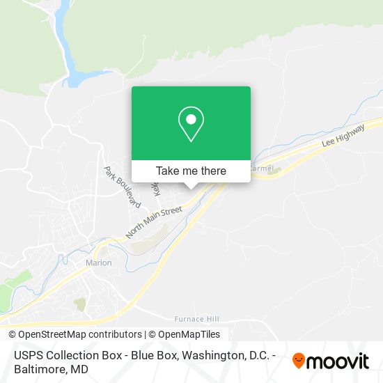 USPS Collection Box - Blue Box map