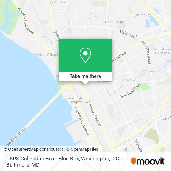 USPS Collection Box - Blue Box map