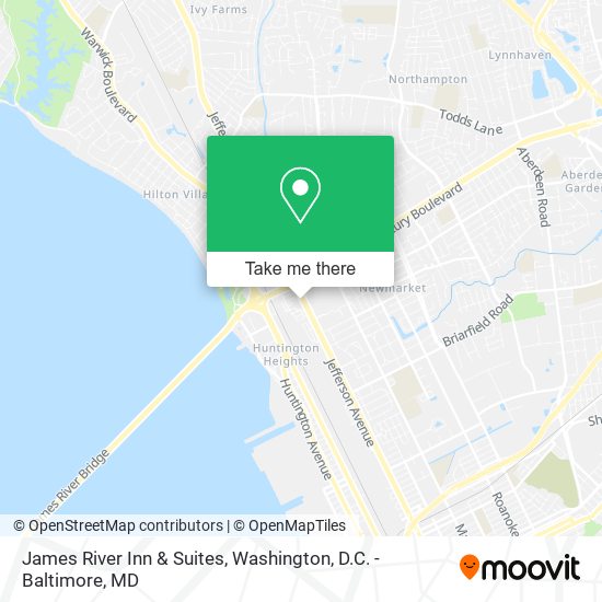 James River Inn & Suites map