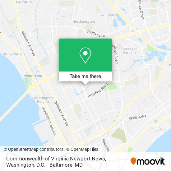 Commonwealth of Virginia Newport News map