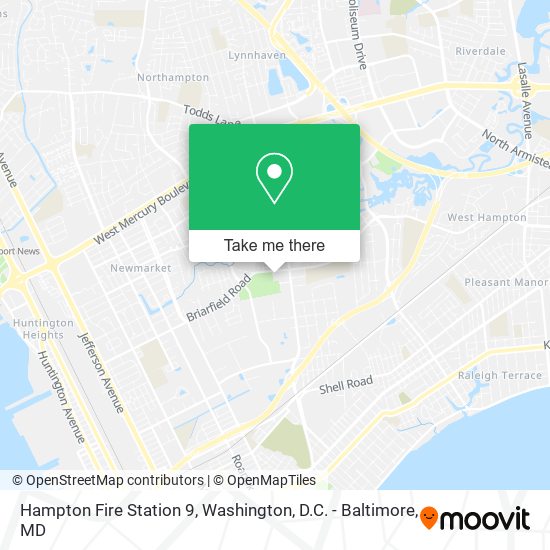Hampton Fire Station 9 map