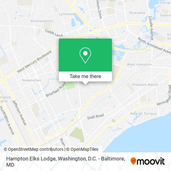Mapa de Hampton Elks Lodge
