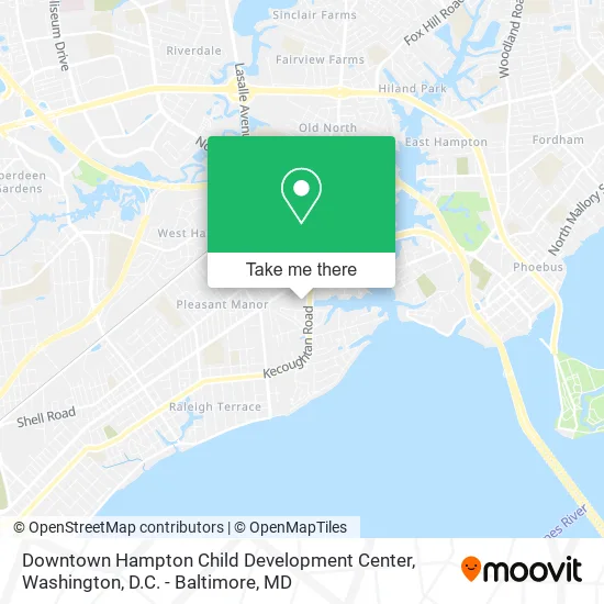 Mapa de Downtown Hampton Child Development Center