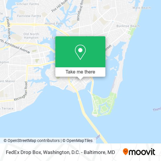 FedEx Drop Box map