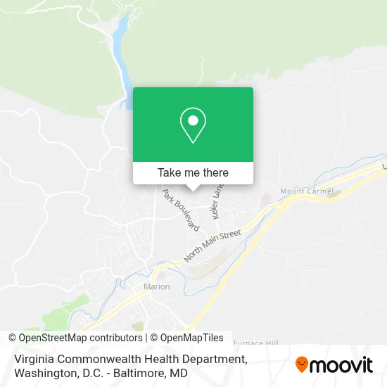 Virginia Commonwealth Health Department map