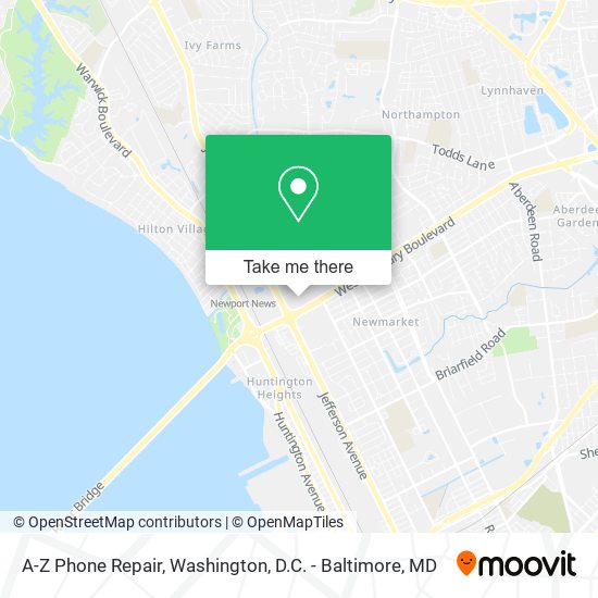 A-Z Phone Repair map