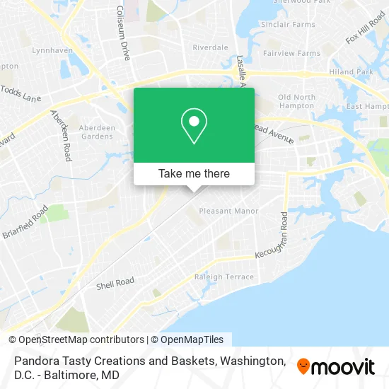 Mapa de Pandora Tasty Creations and Baskets