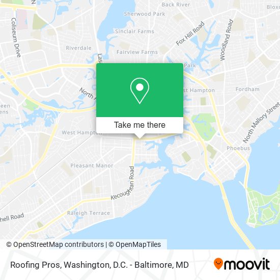 Roofing Pros map