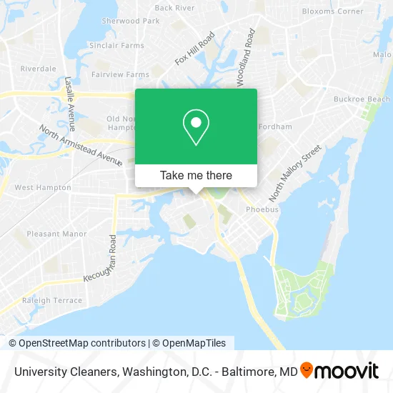 University Cleaners map
