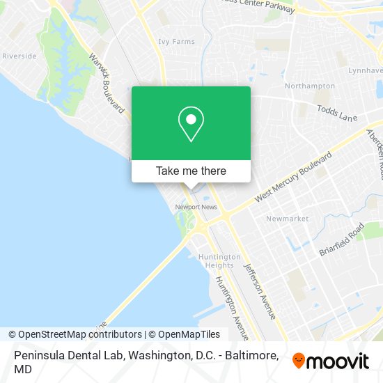 Peninsula Dental Lab map