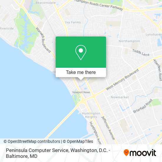 Peninsula Computer Service map