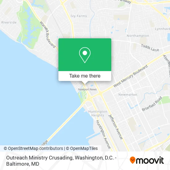Mapa de Outreach Ministry Crusading