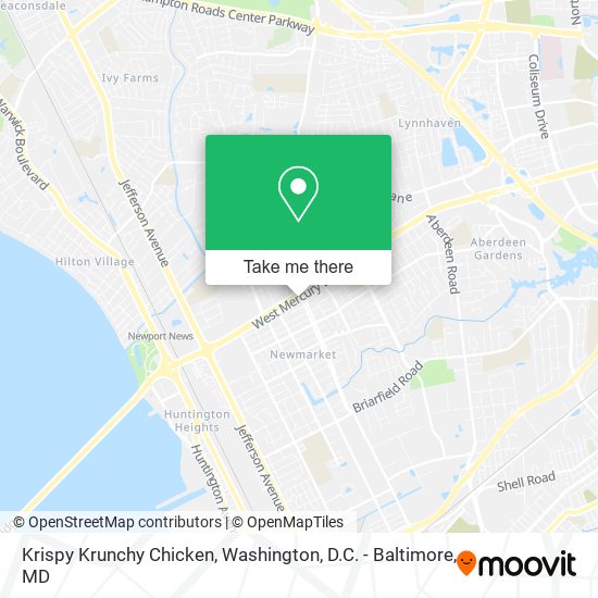 Mapa de Krispy Krunchy Chicken