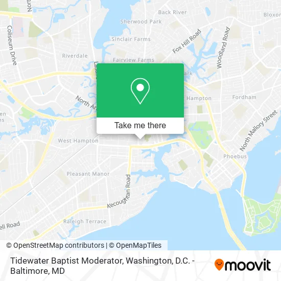 Tidewater Baptist Moderator map