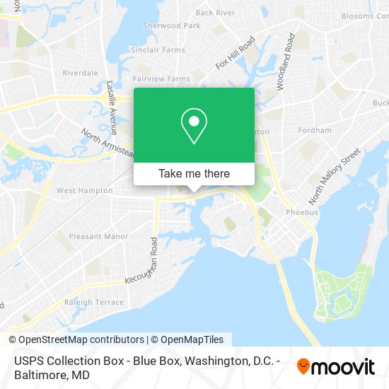 USPS Collection Box - Blue Box map