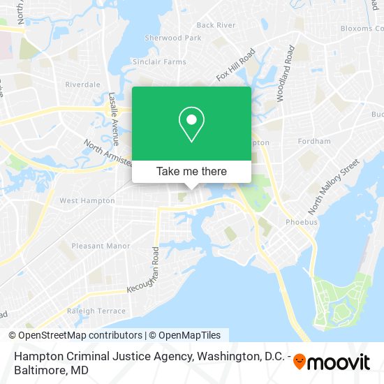 Mapa de Hampton Criminal Justice Agency