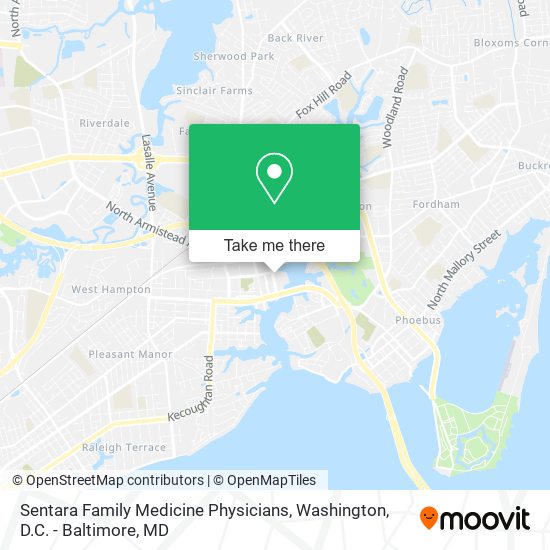 Sentara Family Medicine Physicians map