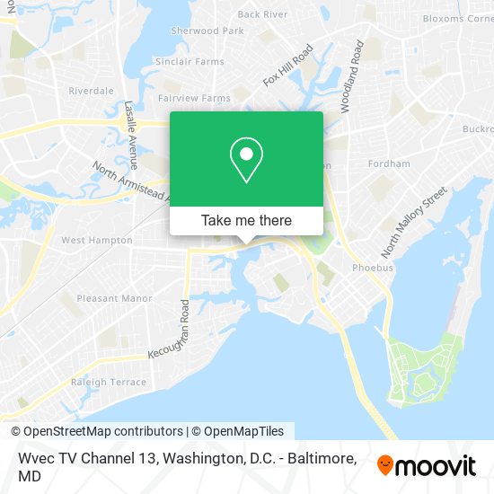 Mapa de Wvec TV Channel 13