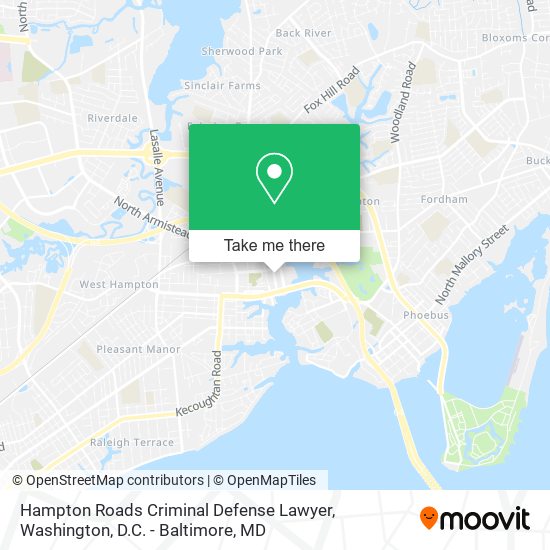 Hampton Roads Criminal Defense Lawyer map