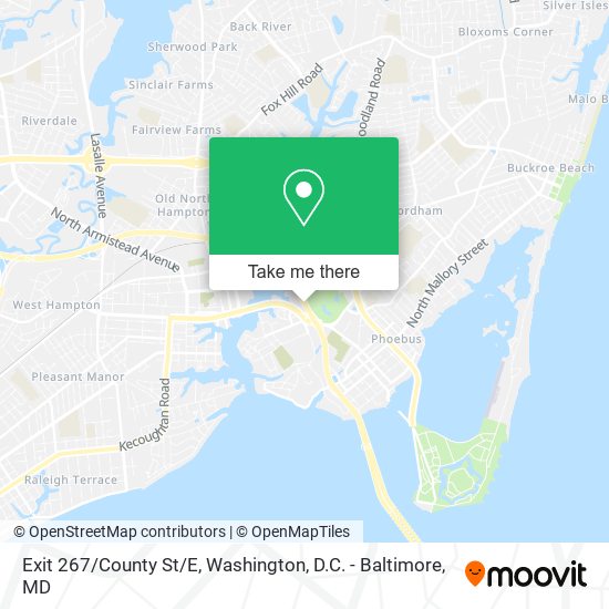 Exit 267/County St/E map