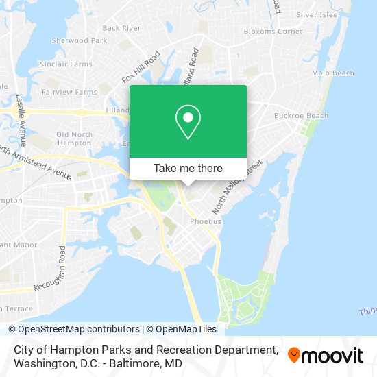 City of Hampton Parks and Recreation Department map