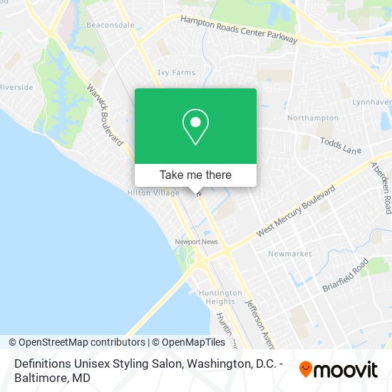 Definitions Unisex Styling Salon map