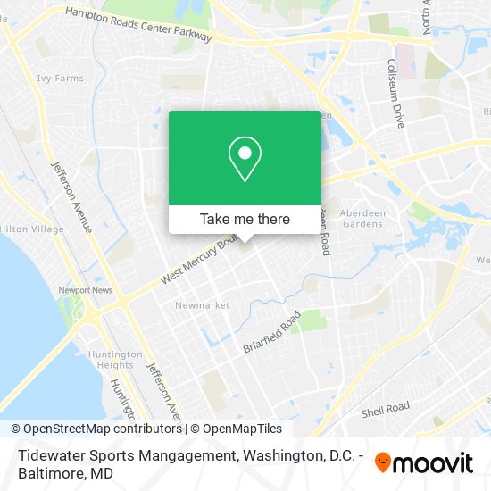 Tidewater Sports Mangagement map