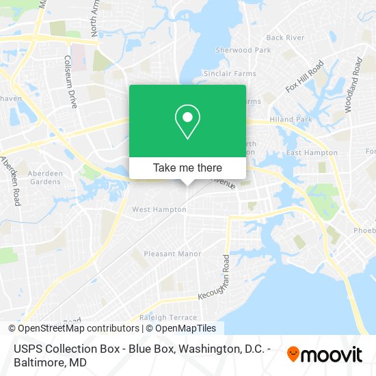 USPS Collection Box - Blue Box map